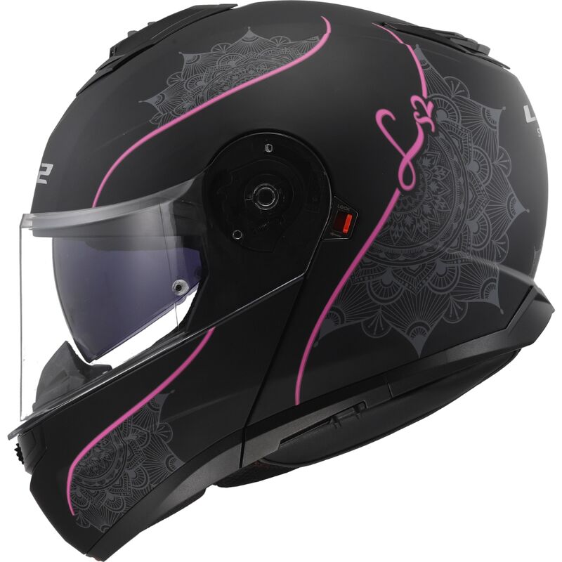 LS2 FF908 Strobe II Lux M.Black Pink-06