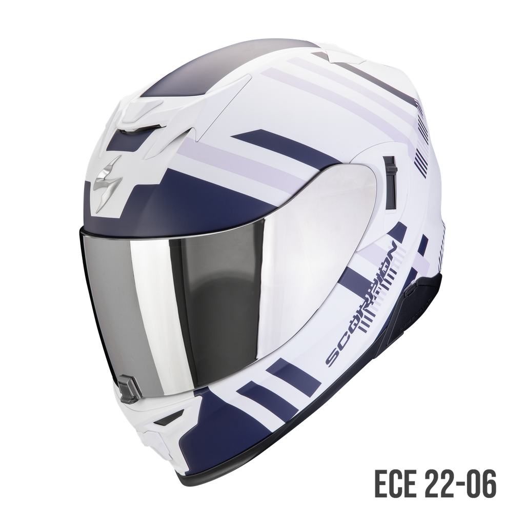 Scorpion  Exo-520 Evo Air Banshee Matt White-Blue-Purple