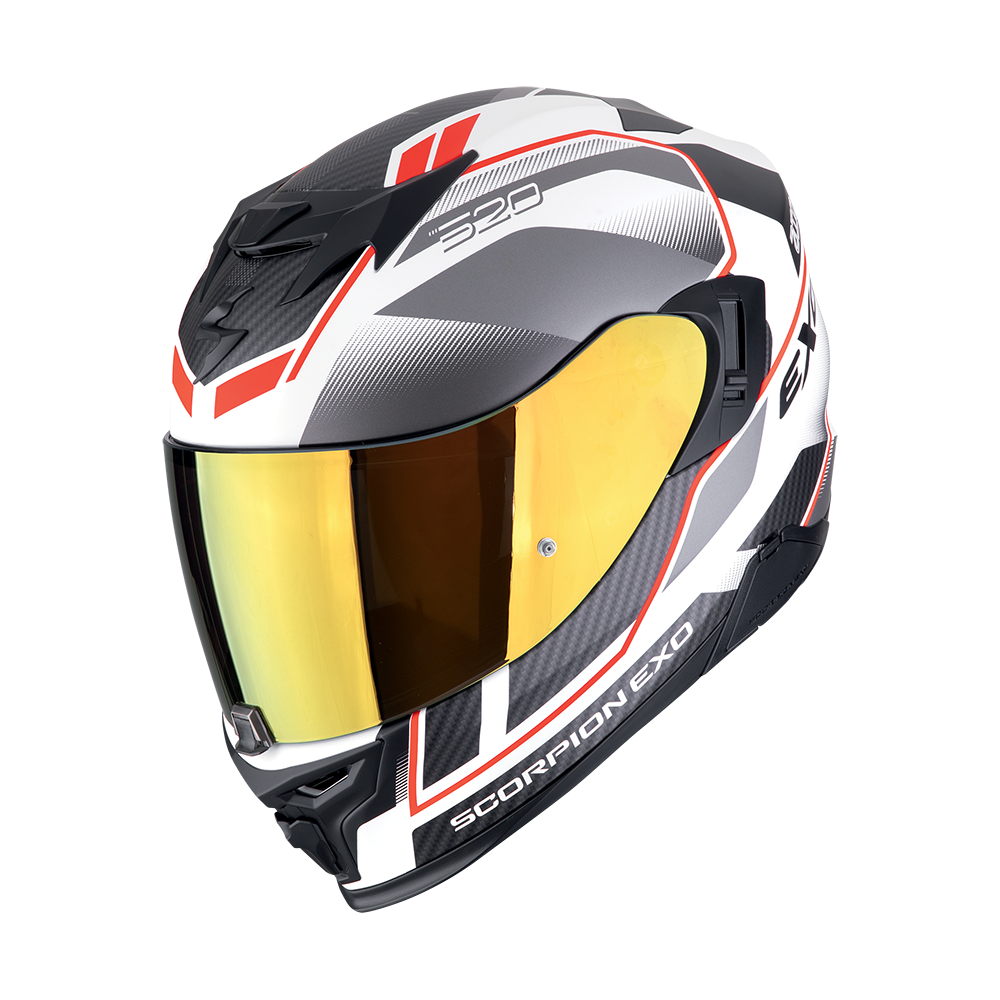 Scorpion  Exo-520 Evo Air Lena Matt white-Silver-Red