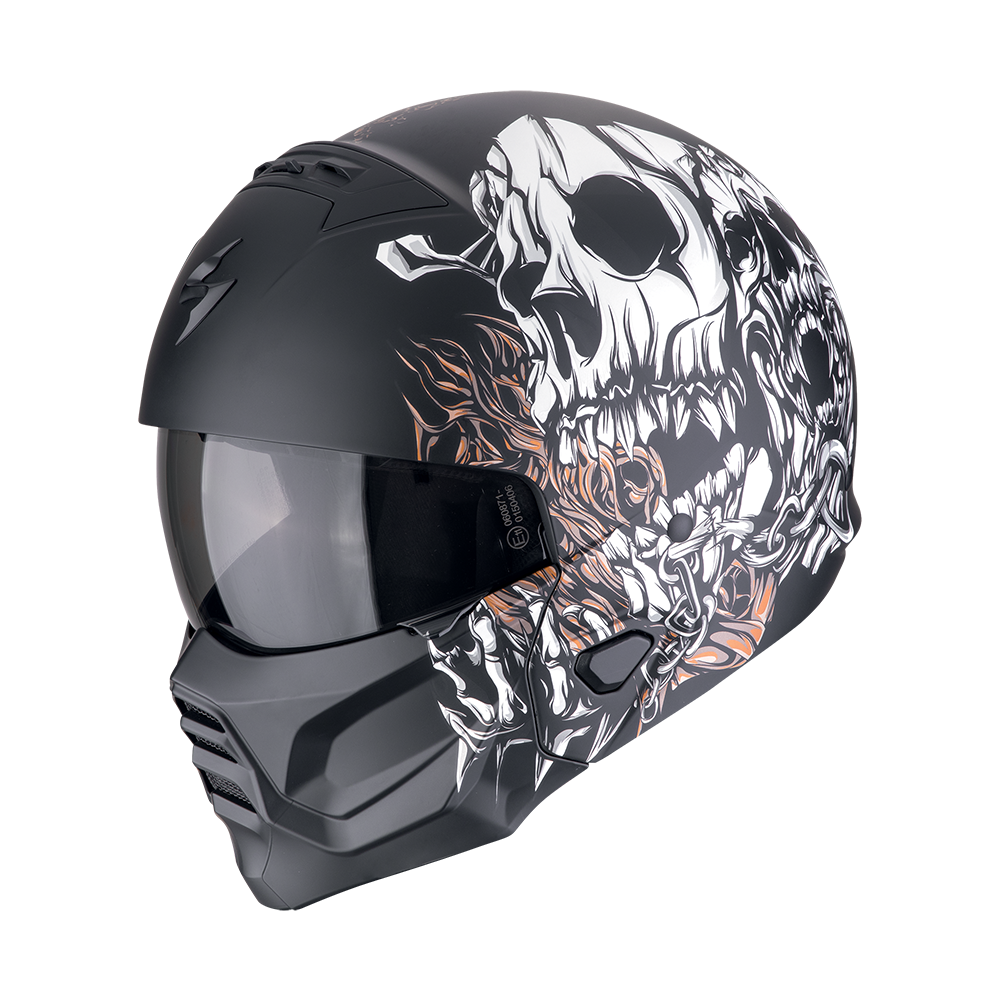 Scorpion  Exo-Combat Ii Genesis Matt Black-White-Gold