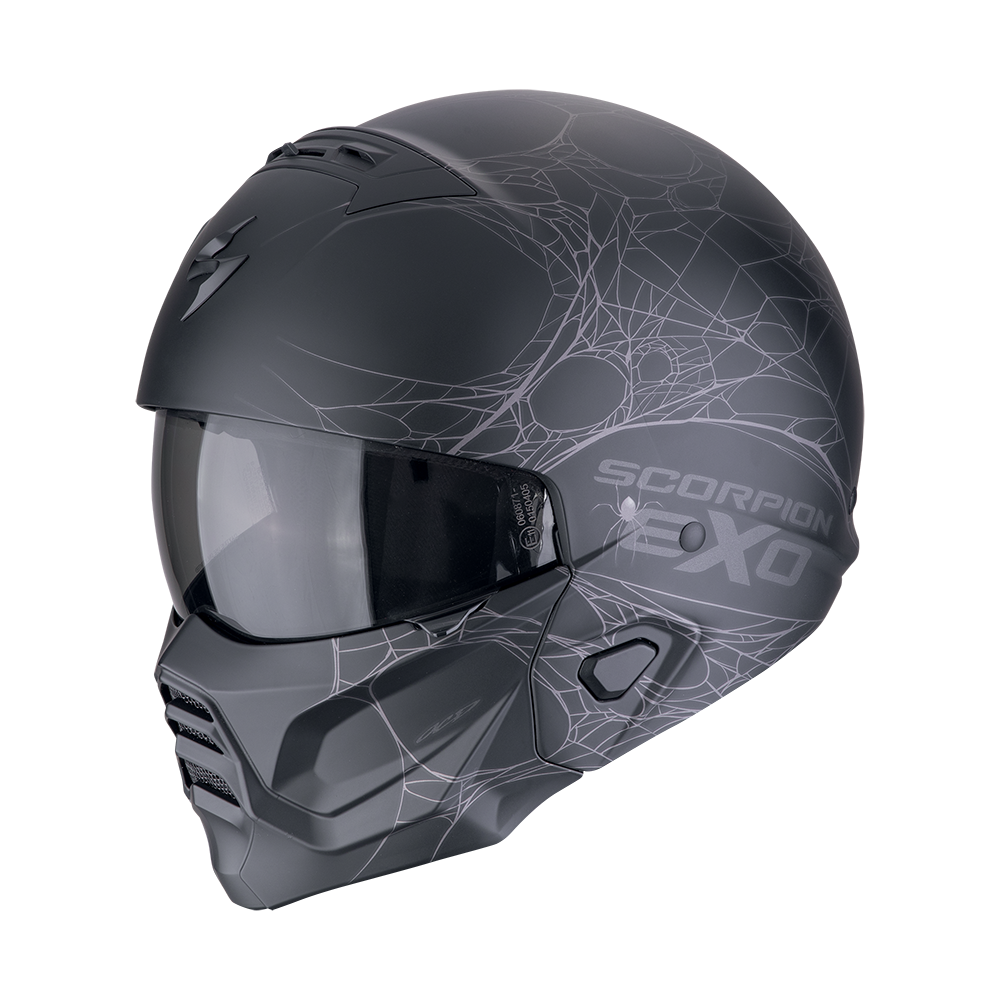 Scorpion  Exo-Combat Ii Spiderweb Matt Black-Silver