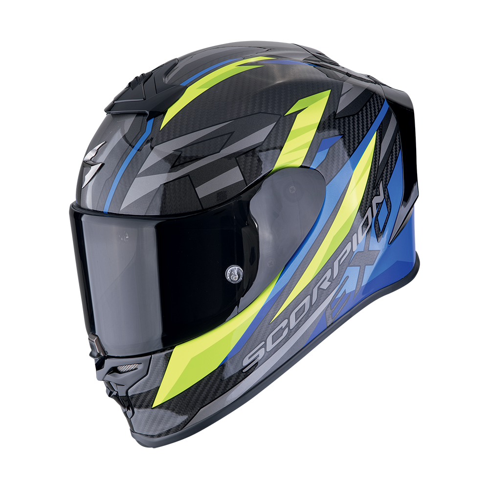 Scorpion  Exo-R1 Carbon Air Runner Black-Blue-Neon Yellow