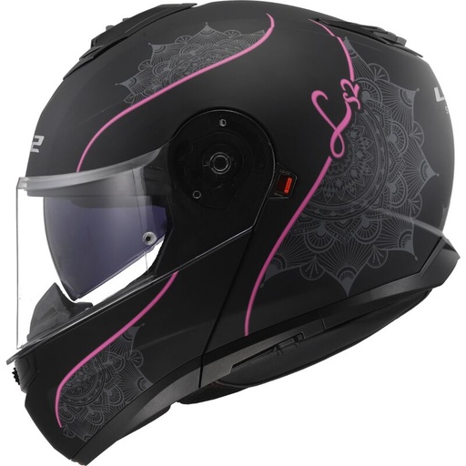 LS2 FF908 Strobe II Lux M.Black Pink-06