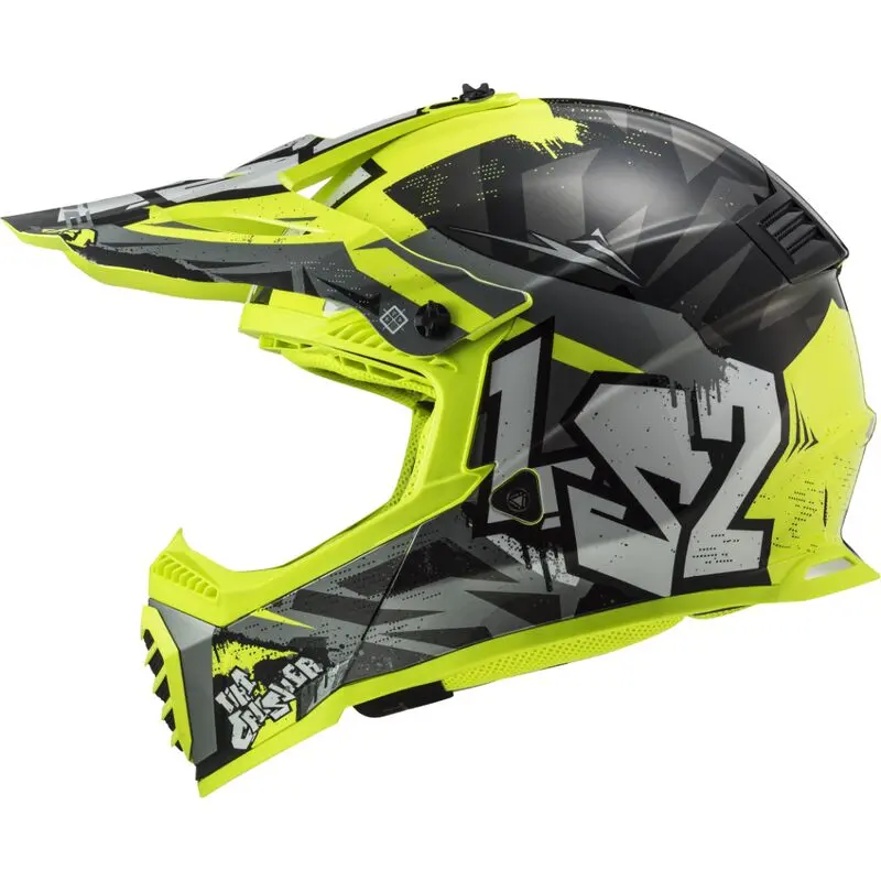 LS2 MX437 Fast II Mini Crusher Black Yellow-06