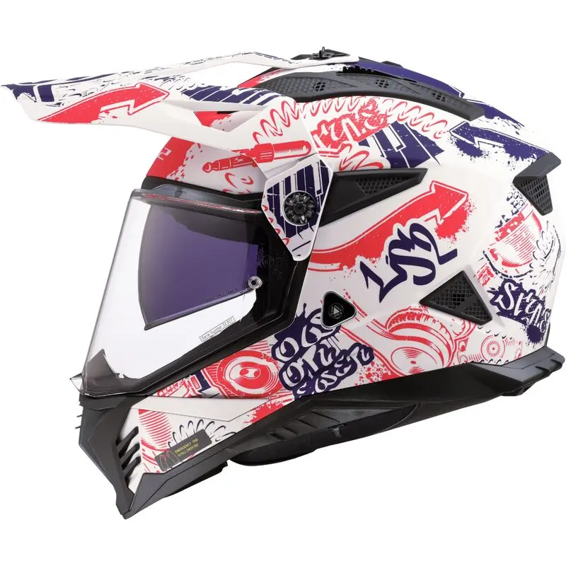 LS2 MX702 Pioneer II Fantasy White Red Blue-06