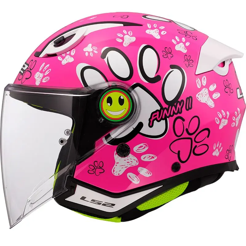 LS2 OF622 Funny II Paws Pink