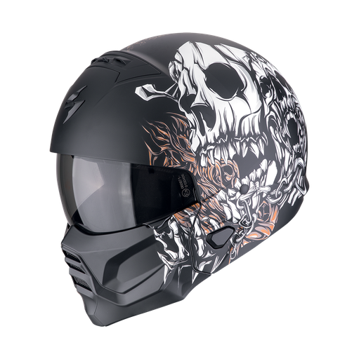 Scorpion  Exo-Combat Ii Genesis Matt Black-White-Gold
