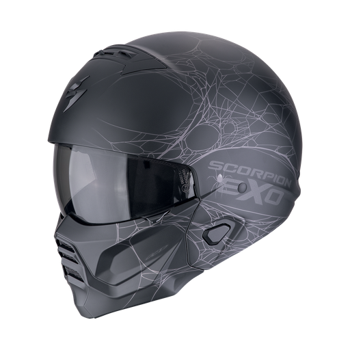 Scorpion  Exo-Combat Ii Spiderweb Matt Black-Silver