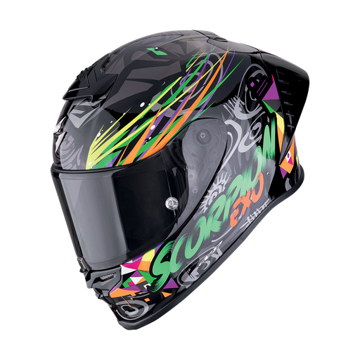 Scorpion  Exo-R1 Evo Ii Air Savage Black-Green-Orange
